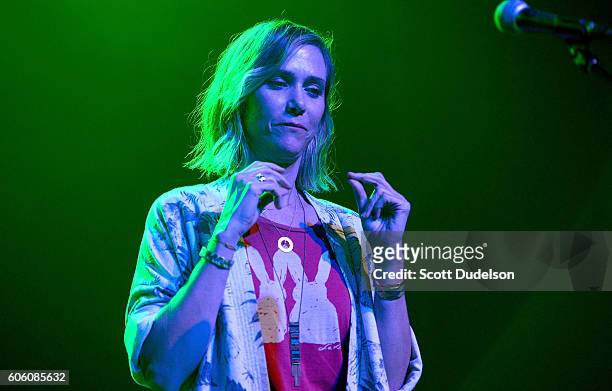 Actress Kristen Wiig performs onstage during Petty Fest 2016 at The Fonda Theatre on September 13, 2016 in Los Angeles, California.