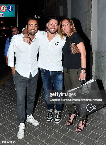 Rocio Carrasco and Fidel Albiac attend Miguel Poveda's Concert at La Luz Philips Gran Via Theatre on September 4, 2016 in Madrid, Spain.