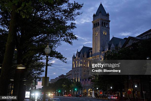 The Trump International Hotel, formerly the Old Post Office Pavilion, stands in Washington, D.C., U.S., on Friday, Sept. 16, 2016. The hotel opened...