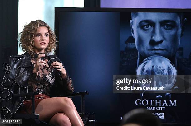 Camren Bicondova attends The BUILD Series to discuss "Gotham" at AOL HQ on September 16, 2016 in New York City.