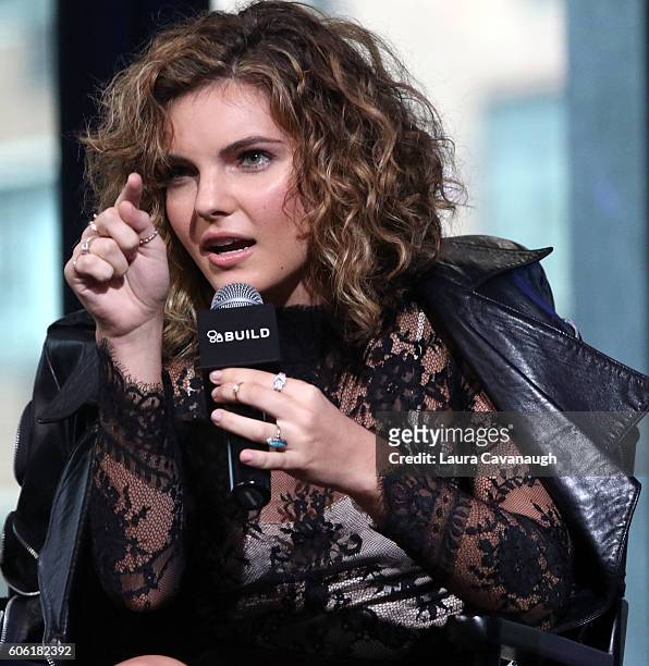 Camren Bicondova attends The BUILD Series to discuss "Gotham" at AOL HQ on September 16, 2016 in New York City.
