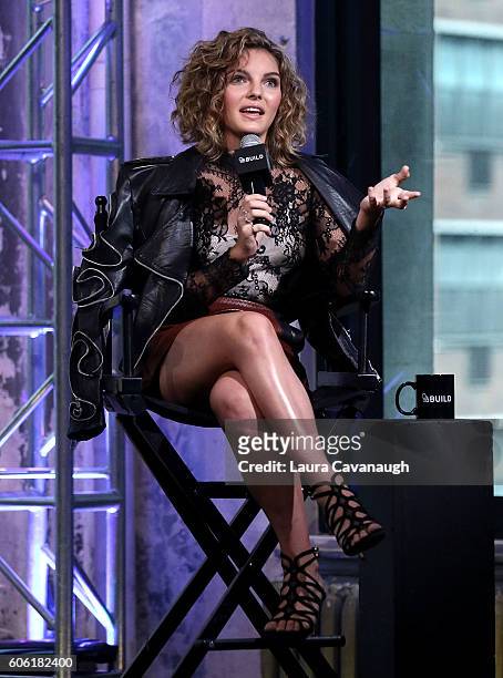 Camren Bicondova attends The BUILD Series to discuss "Gotham" at AOL HQ on September 16, 2016 in New York City.