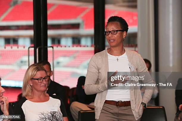 League Managers Association member, Professional Footballers' Association coach educator and former England footballer/manager Hope Powell CBE speaks...