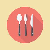 Fork spoon and knife