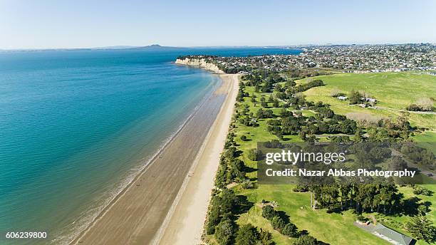 aerial view of auckland. - auckland aerial stock pictures, royalty-free photos & images