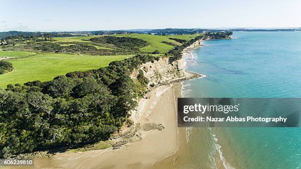 top view of east coast bays. - hauraki gulf islands stock pictures, royalty-free photos & images