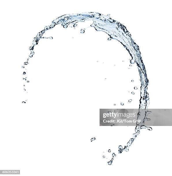 water splashing on white background - splashing stock pictures, royalty-free photos & images