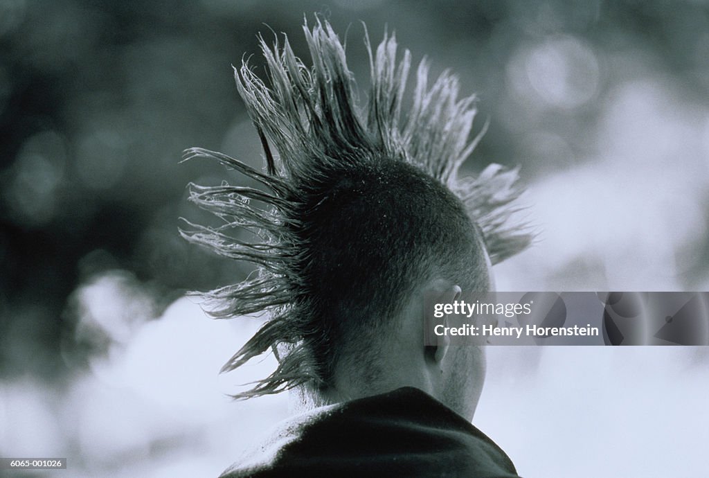 Teenager with Mohawk Hairstyle