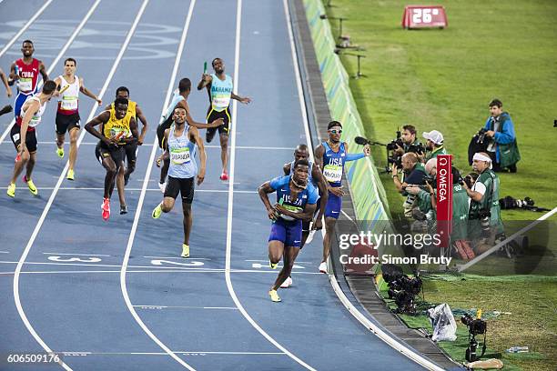 Summer Olympics: USA Gil Roberts in action duirng Men's 4X400M Relay Final at Maracana Stadium. Rio de Janeiro, Brazil 8/20/2016 CREDIT: Simon Bruty