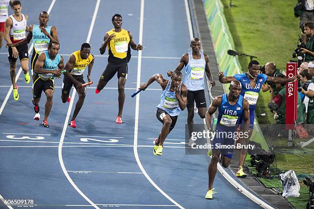 Summer Olympics: USA Lashawn Merritt in action duirng Men's 4X400M Relay Final at Maracana Stadium. Rio de Janeiro, Brazil 8/20/2016 CREDIT: Simon...