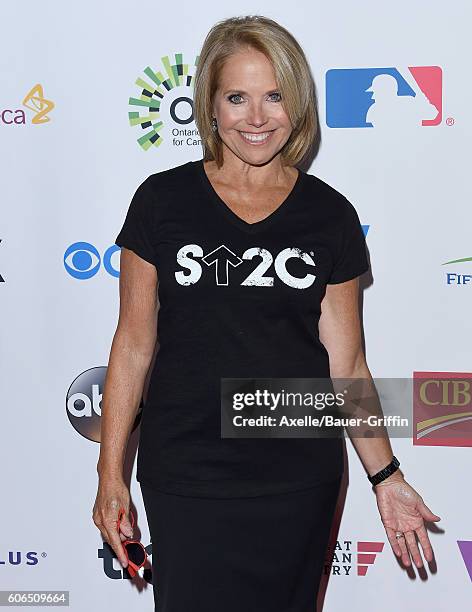 Journalist/SU2C Co-Founder Katie Couric attends Hollywood Unites for the 5th Biennial Stand Up To Cancer , A Program of The Entertainment Industry...