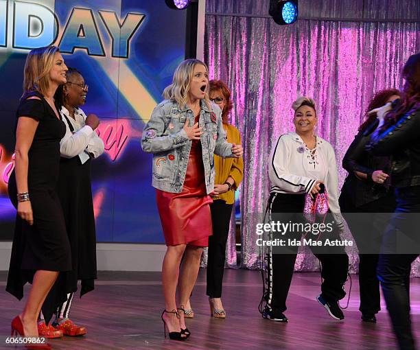 Sara Haines is treated to several birthday surprises including a performance by 80's pop star Tiffany today 9/16/16 on "The View" airing on the Walt...