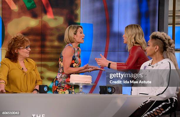 Sara Haines is treated to several birthday surprises including a performance by 80's pop star Tiffany today 9/16/16 on "The View" airing on the Walt...