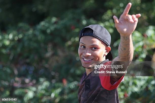 Andre De Grasse gives one last look over his shoulder to the students. Olympic triple sprint medalist, Andre De Grasse returns his alma mater,...