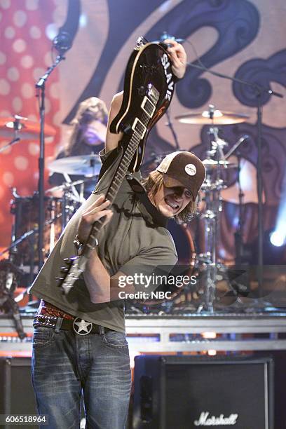 Episode 2631 -- Pictured: Paul Phillips of Puddle of Mudd performs on January 16, 2004 --