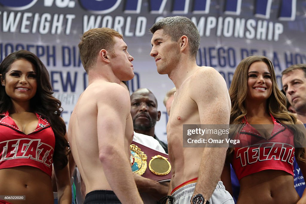 Canelo Alvarez v Liam Smith - Weigh-in