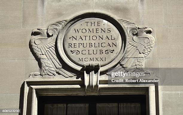 August 27, 2016: The Womens National Republican Club headquarters building is on 51st Street in New York City. The Womens National Republican Club is...
