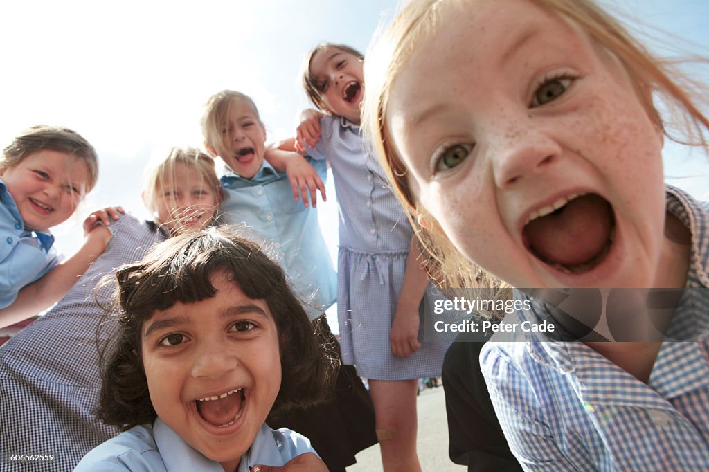 Group of school primary children