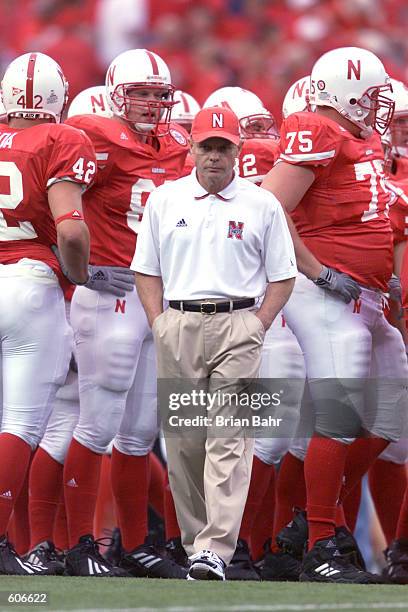 Head coach Frank Solich of the Nebraska Cornhuskers before the game against the Notre Dame Fighting Irish at Memorial Stadium in Lincoln, Nebraska....