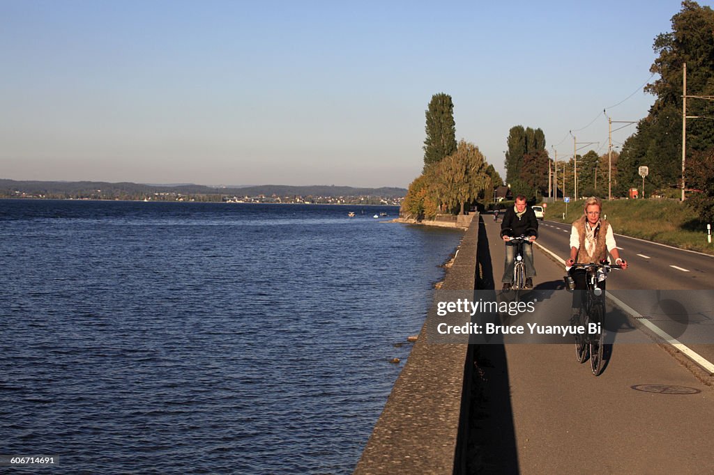 Biking along the Lake Constance