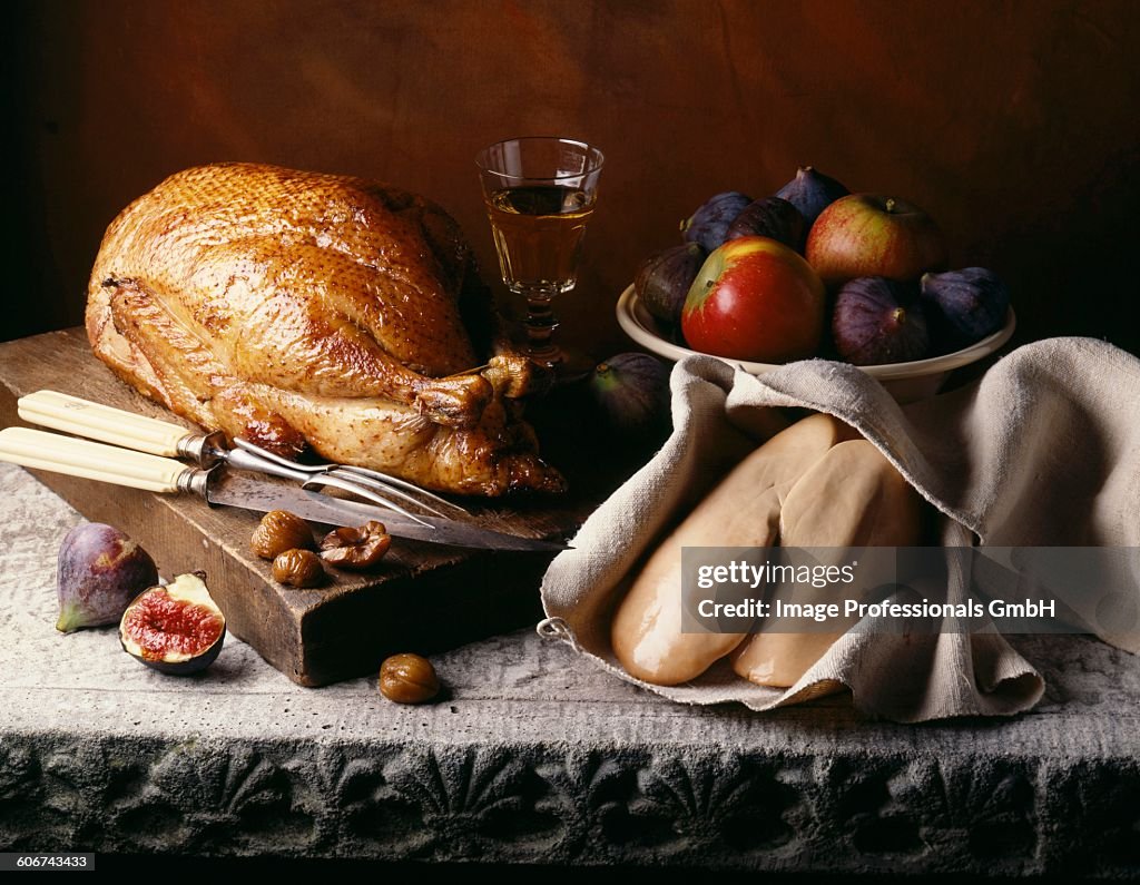 Turkey and uncooked foie gras