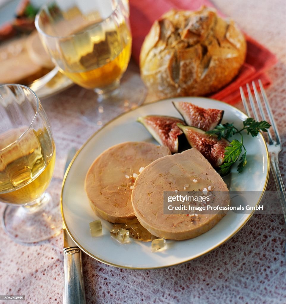 Slices of duck foie gras