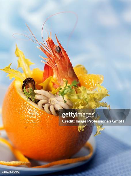 seafood salad - aclamar stock pictures, royalty-free photos & images