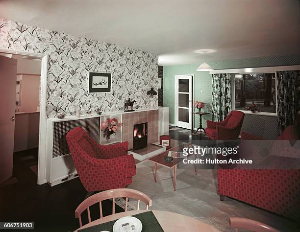 1950s sitting room, April 1957.
