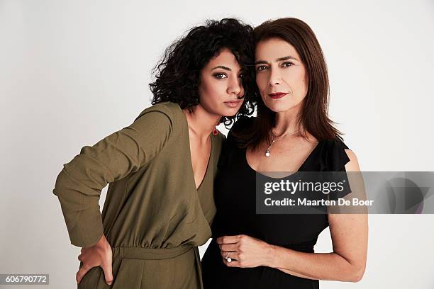 Sarra Hannachi and Hiam Abbass of 'Foreign Body' pose for a portrait at the 2016 Toronto Film Festival Getty Images Portrait Studio at the...