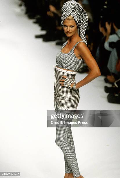 Linda Evangelista at the Christian Dior Spring 1995 show circa 1994 in Paris, France.