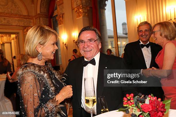 Uschi Glas and Elmar Wepper during the traditional Buehnendinner 2016 at Bayerische Staatsoper on September 16, 2016 in Munich, Germany.