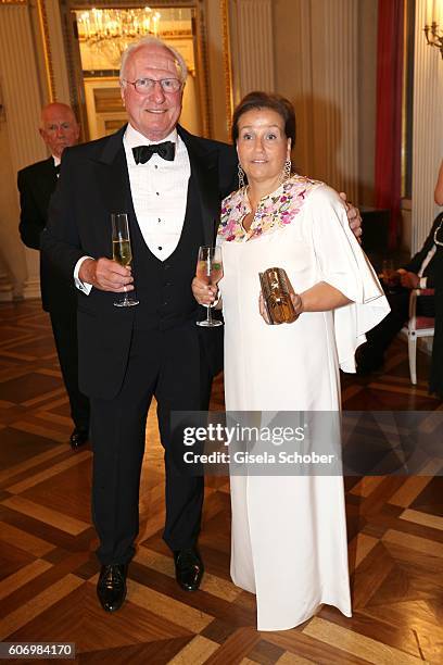 Karin Holelr and company during the traditional Buehnendinner 2016 at Bayerische Staatsoper on September 16, 2016 in Munich, Germany.