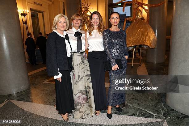 Inge Wrede-Lanz, Prinzessin Ursula, Uschi von Bayern, Ursula of Bavaria, Natalie Schmid and Isabell Brauer, director Chanel Munich, during the...
