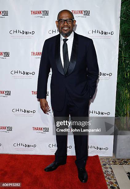 Forest Whitaker attends World Childhood Foundation USA Thank You Gala 2016 at Cipriani 42nd Street on September 16, 2016 in New York City.