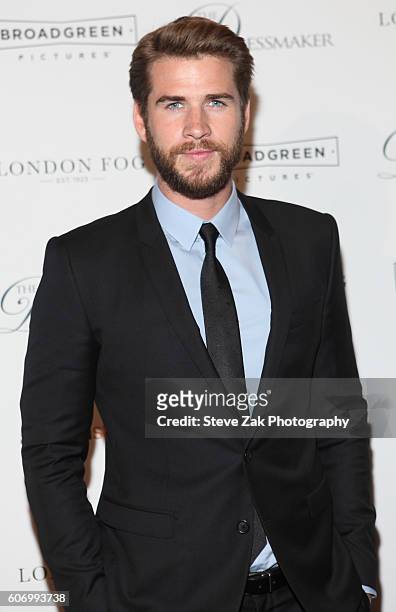 Actor Liam Hemsworth attends "The Dressmaker" New York Screening at Florence Gould Hall Theater on September 16, 2016 in New York City.