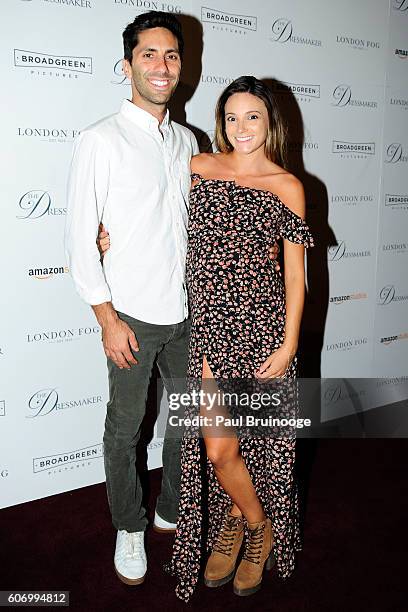 Nev Schulman and Laura Perlongo attends the London Fog Presents a New York Special Screening of "The Dressmaker" at Florence Gould Hall on September...