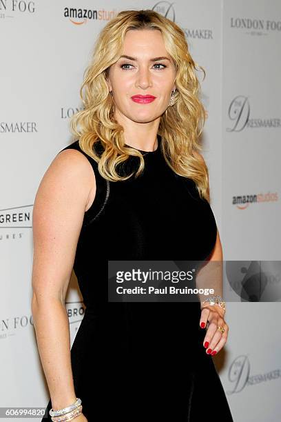 Kate Winslet attends the London Fog Presents a New York Special Screening of "The Dressmaker" at Florence Gould Hall on September 16, 2016 in New...