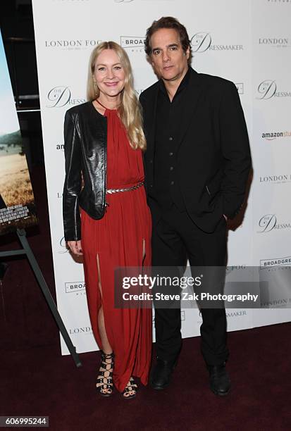 Linda Larkin and Yul Vazquez attend "The Dressmaker" New York Screening at Florence Gould Hall Theater on September 16, 2016 in New York City.