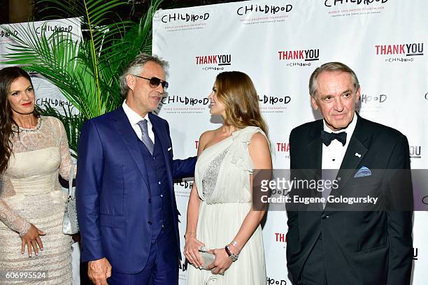 Virginia Bocelli, Andrea Bocelli, Princess Madeleine and Jan Eliasson attend the World Childhood Foundation USA Thank You Gala 2016 - Arrivals at...