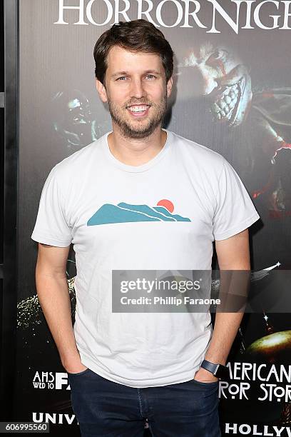 Actor Jon Heder attends the opening night celebration of "Halloween Horror Nights" at Universal Studios Hollywood on September 16, 2016 in Universal...