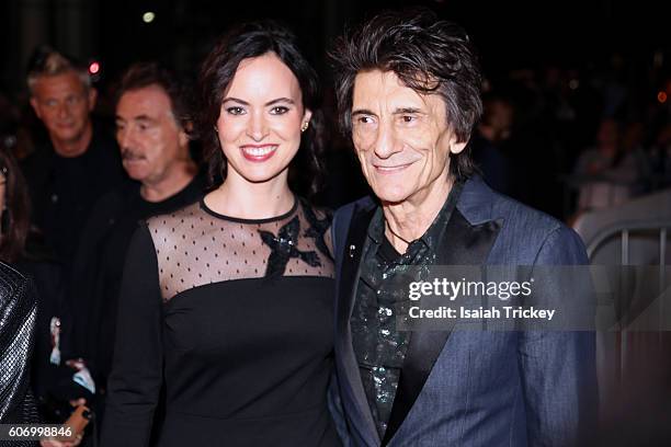 Musician Ronnie Wood and wife Sally Wood attend 'The Rolling Stones Ole Ole Ole!: A Trip Across Latin America' Premiere during the 2016 Toronto...