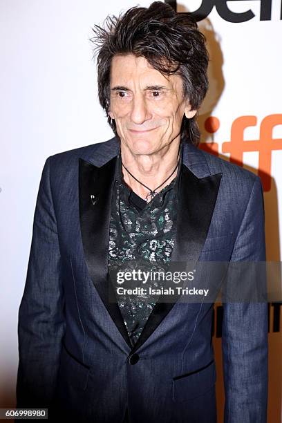 Musician Ronnie Wood attends 'The Rolling Stones Ole Ole Ole!: A Trip Across Latin America' Premiere during the 2016 Toronto International Film...