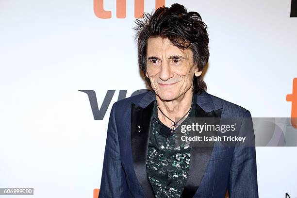 Musician Ronnie Wood attends 'The Rolling Stones Ole Ole Ole!: A Trip Across Latin America' Premiere during the 2016 Toronto International Film...