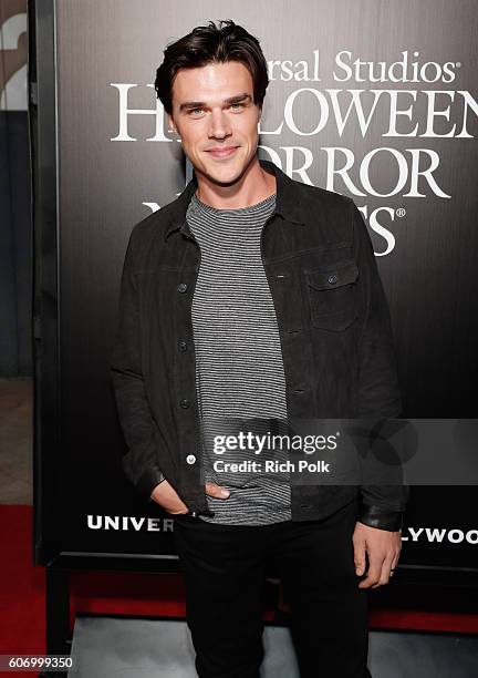 Actor Finn Wittrock attends Universal Studios "Halloween Horror Nights" opening night at Universal Studios Hollywood on September 16, 2016 in...