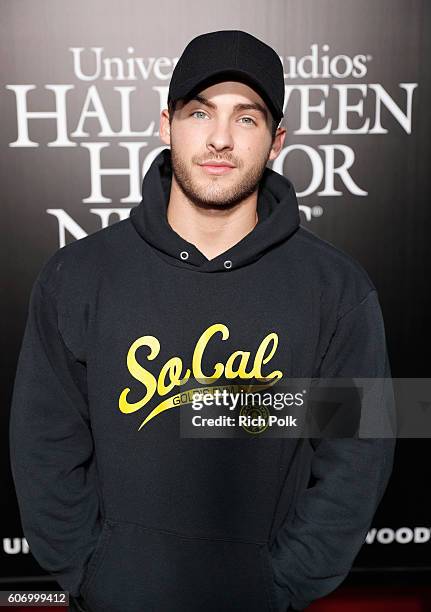 Actor Cody Christian attends Universal Studios "Halloween Horror Nights" opening night at Universal Studios Hollywood on September 16, 2016 in...