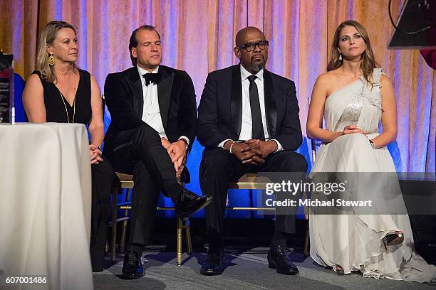 World Childhood Foundation USA President & CEO Joanna Rubinstein, Kees Kruythoff, Forest Whitaker and HRH Princess Madeleine attends the World...