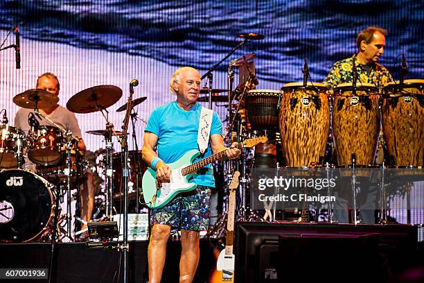 Jimmy Buffett and the Coral Reefer Band perform on the Sunset Cliffs Stage during the 2016 KAABOO Del Mar at the Del Mar Fairgrounds on September 16,...
