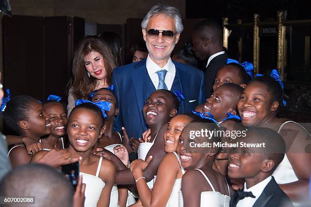 Singer Andrea Bocelli attends the World Childhood Foundation USA Thank You Gala 2016 at Cipriani 42nd Street on September 16, 2016 in New York City.