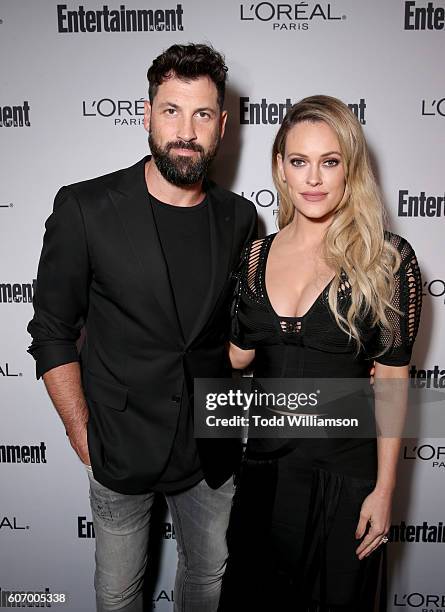 Dancers Maksim Chmerkovskiy and Peta Murgatroyd attend the 2016 Entertainment Weekly Pre-Emmy party at Nightingale Plaza on September 16, 2016 in Los...