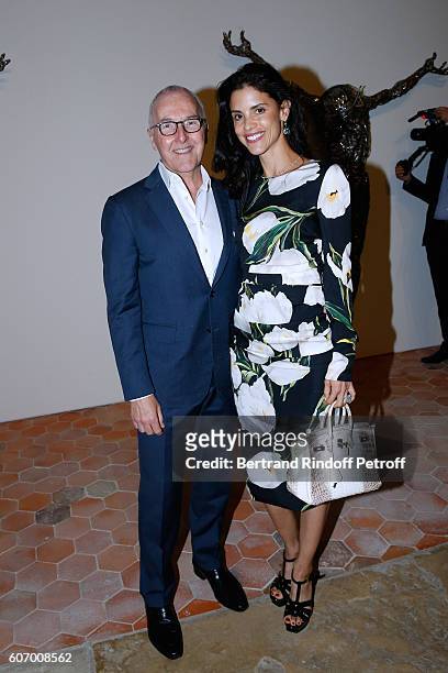 President of the Olympique de Marseille Football Club, Frank McCourt and his wife Monica McCourt attend the 4O Rue de Sevres : Preview at the Head...